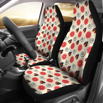 Pink Red Ladybug Custom Car Decoration Car Seat Covers