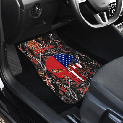 Wildfire Camouflage US Marine Corps Custom American Flag Punisher Car Floor Mats
