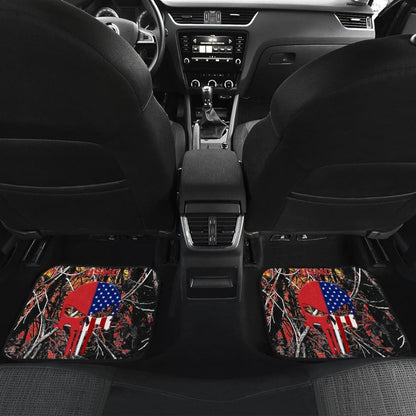 Wildfire Camouflage US Marine Corps Custom American Flag Punisher Car Floor Mats