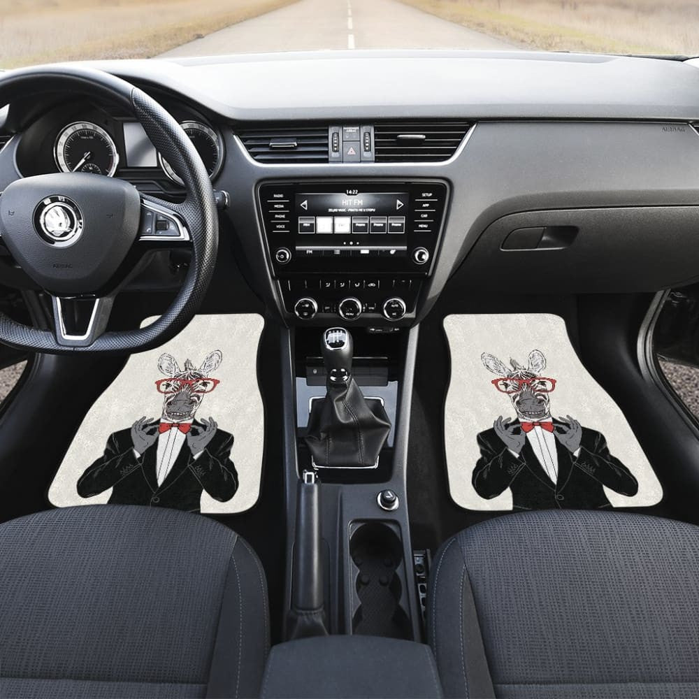 Gentle-zebra Ready For Party Car Floor Mats