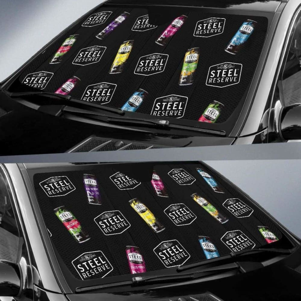 Steel Reserve Car Sun Shade Auto Sun Visor For Beer Lover