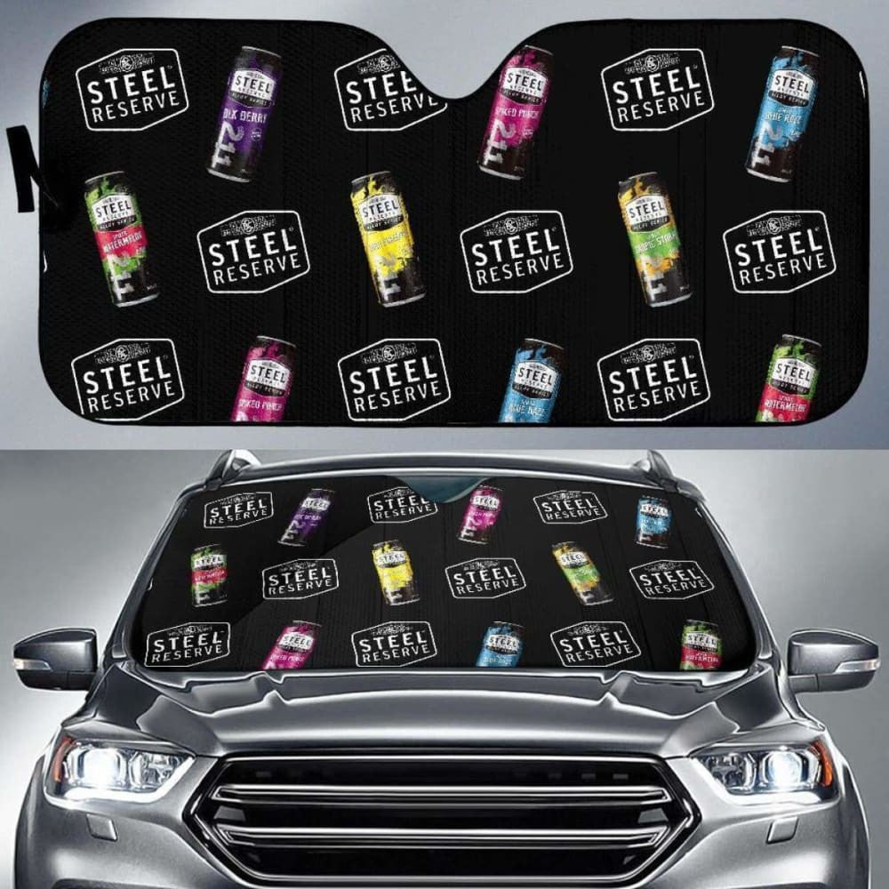 Steel Reserve Car Sun Shade Auto Sun Visor For Beer Lover