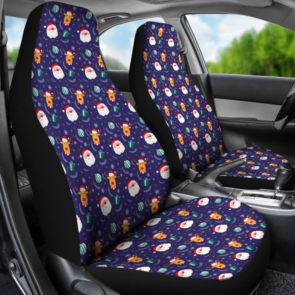 Christmas Santa Claus Reindeer Car Seat Covers