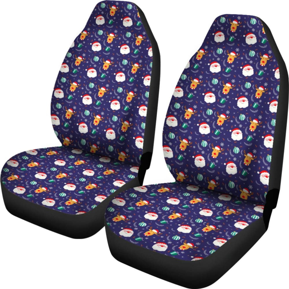Christmas Santa Claus Reindeer Car Seat Covers