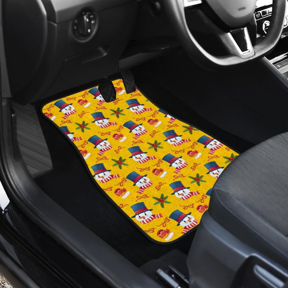 Snowman Pattern Car Floor Mats Car Decoration