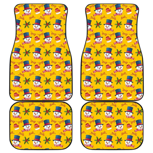 Snowman Pattern Car Floor Mats Car Decoration