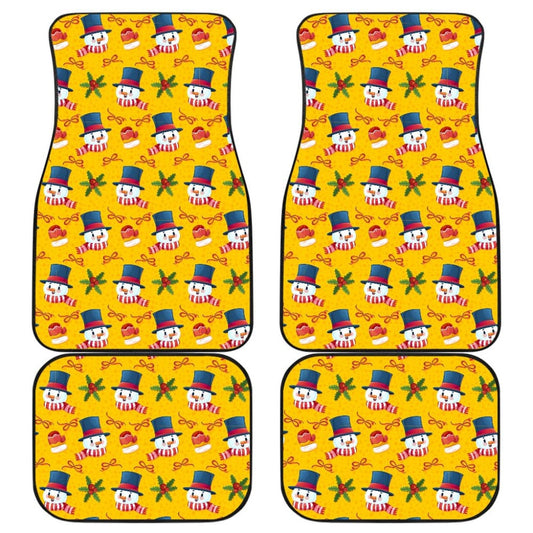 Snowman Pattern Car Floor Mats Car Decoration