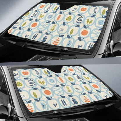 Apples Leaves Pattern Car Auto Sun Shades