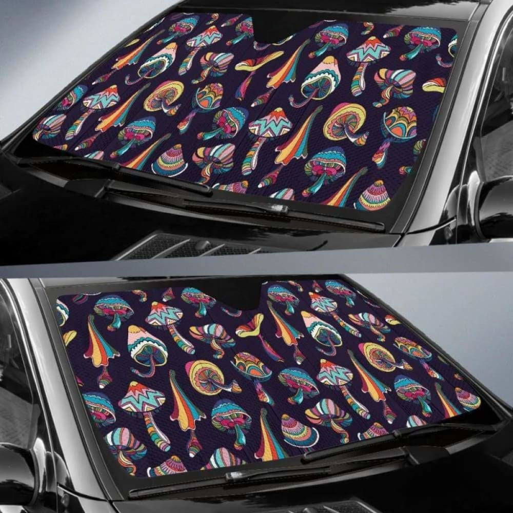 Colorful Mushroom Pattern Car Auto Sun Shades