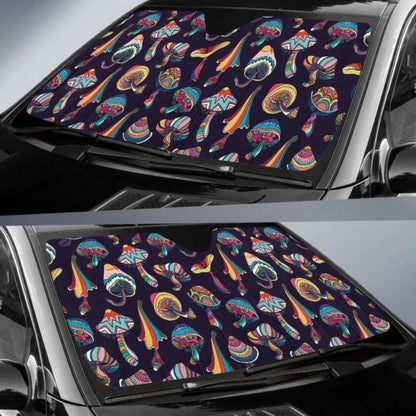 Colorful Mushroom Pattern Car Auto Sun Shades