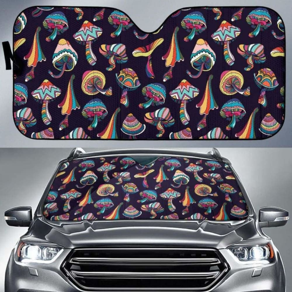 Colorful Mushroom Pattern Car Auto Sun Shades