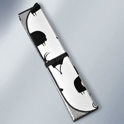 Goat Ram Pattern Car Auto Sun Shades