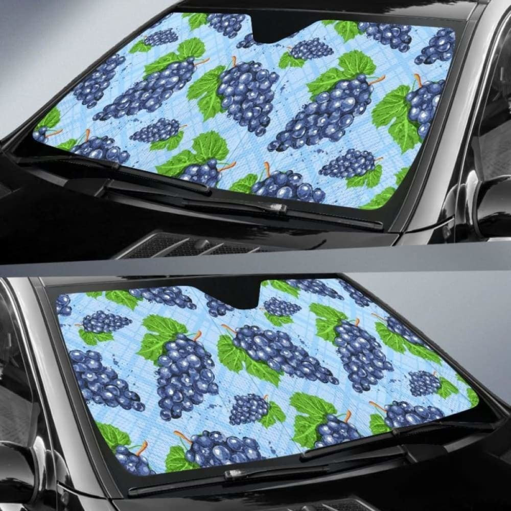 Watercolor Grape Pattern Car Auto Sun Shades