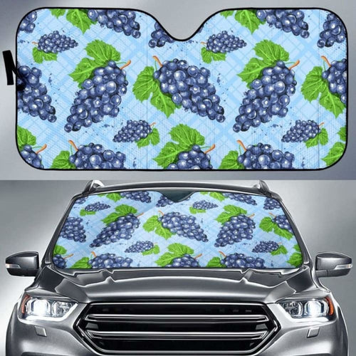 Watercolor Grape Pattern Car Auto Sun Shades