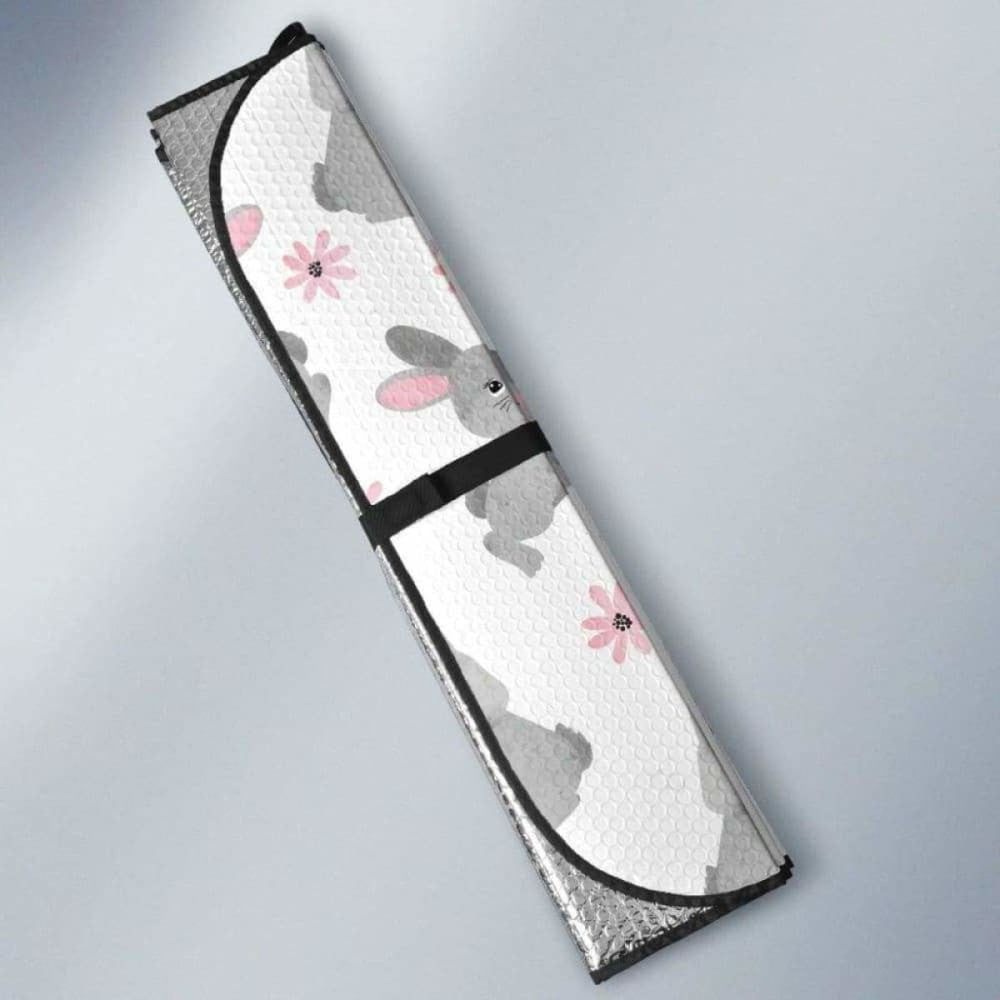 Watercolor Cute Rabbit Pattern Car Auto Sun Shades