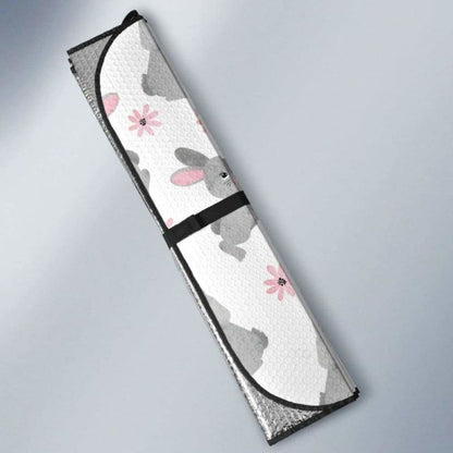 Watercolor Cute Rabbit Pattern Car Auto Sun Shades