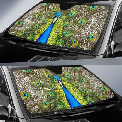 Peafowl Blue Peafowl PeacockK Car Sun Shade