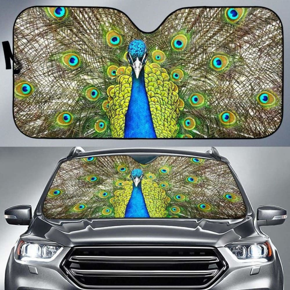 Peafowl Blue Peafowl PeacockK Car Sun Shade