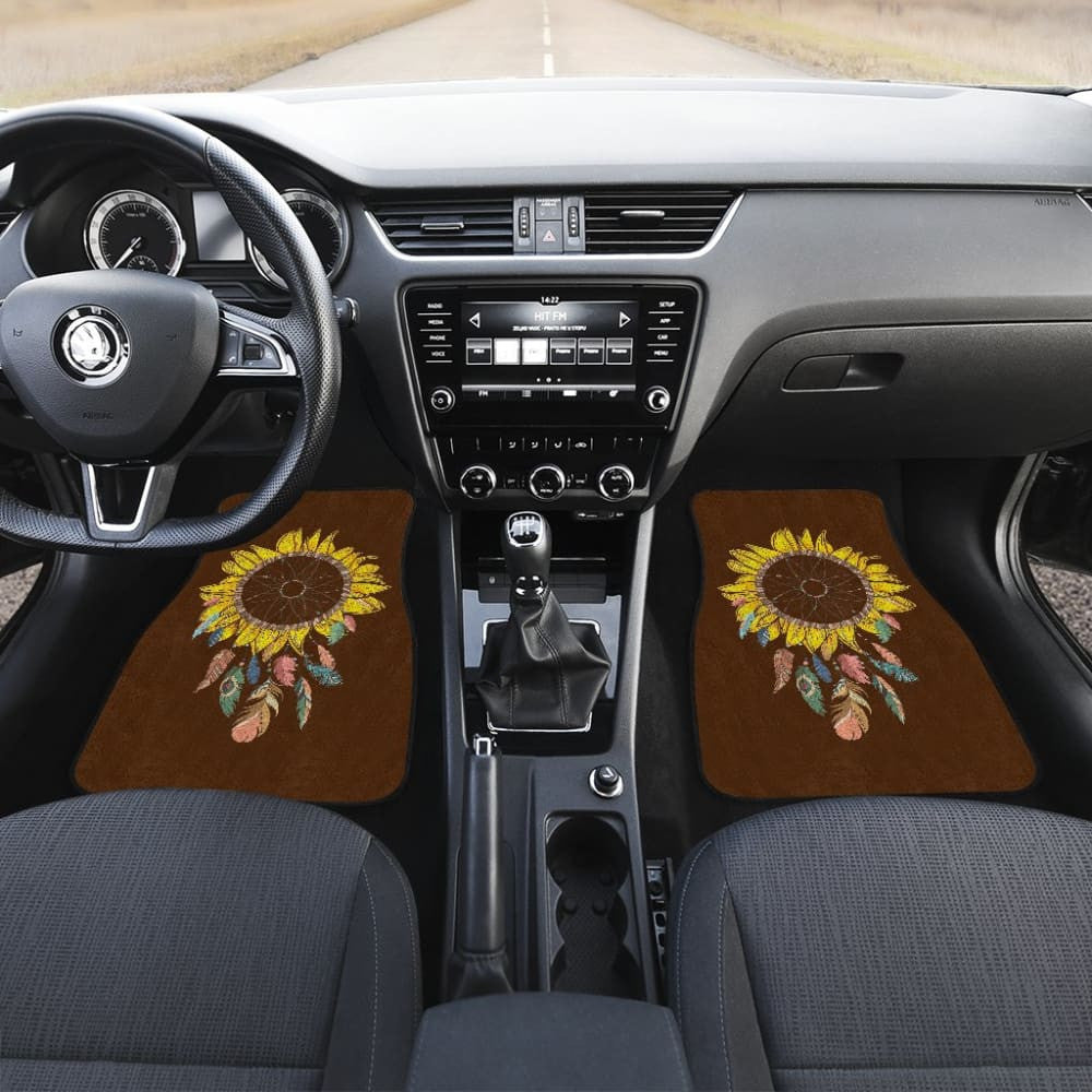 Amazing Sunflower Native Dreamcatcher Car Floor Mats