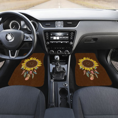 Amazing Sunflower Native Dreamcatcher Car Floor Mats