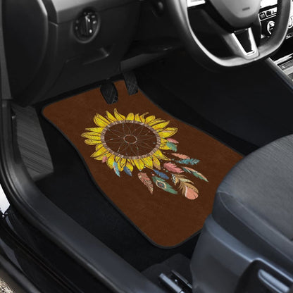 Amazing Sunflower Native Dreamcatcher Car Floor Mats