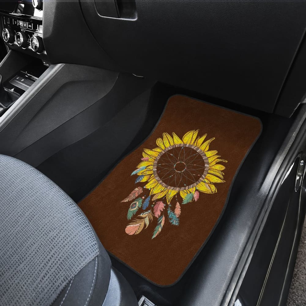 Amazing Sunflower Native Dreamcatcher Car Floor Mats