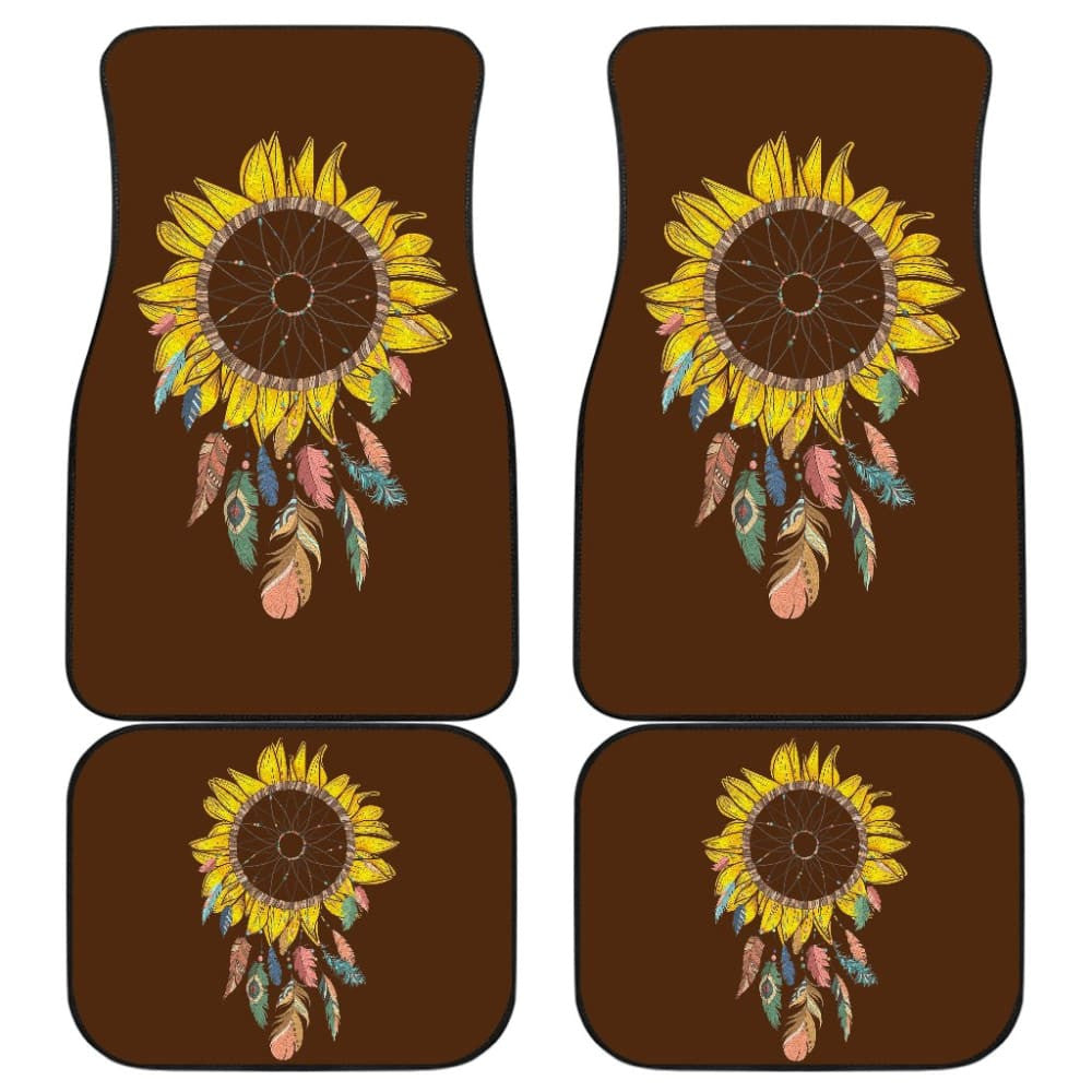 Amazing Sunflower Native Dreamcatcher Car Floor Mats