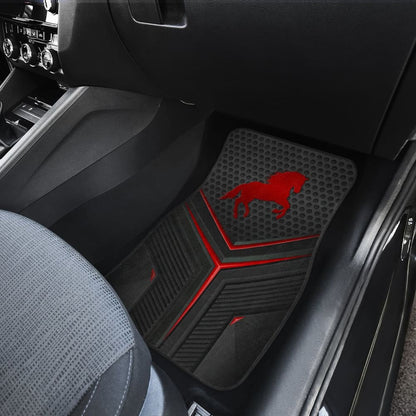 Red Horse Metallic Style Printed Amazing Gift Ideas Car Floor Mats