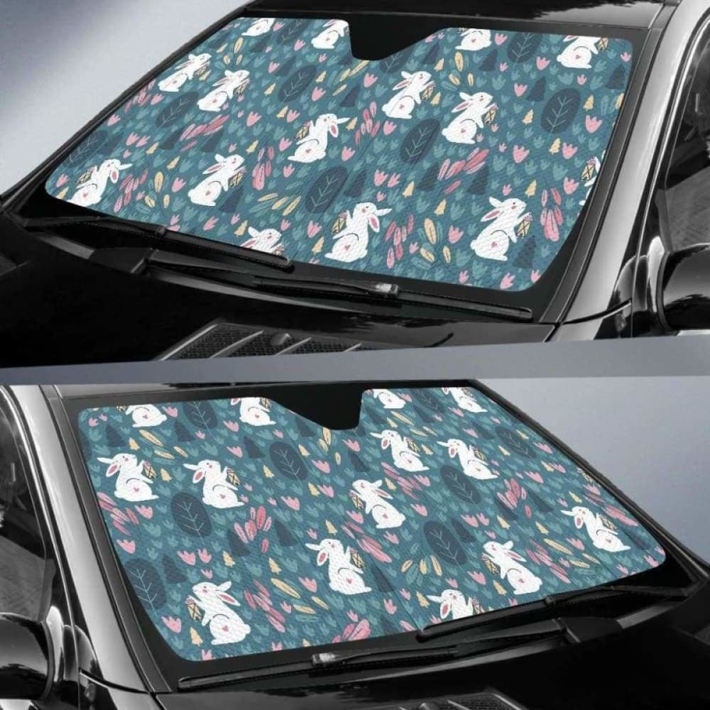 Cute Rabbit Pattern Car Auto Sun Shades