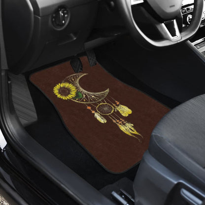 Native Sunflower Dreamcatcher Car Floor Mats