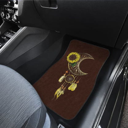 Native Sunflower Dreamcatcher Car Floor Mats