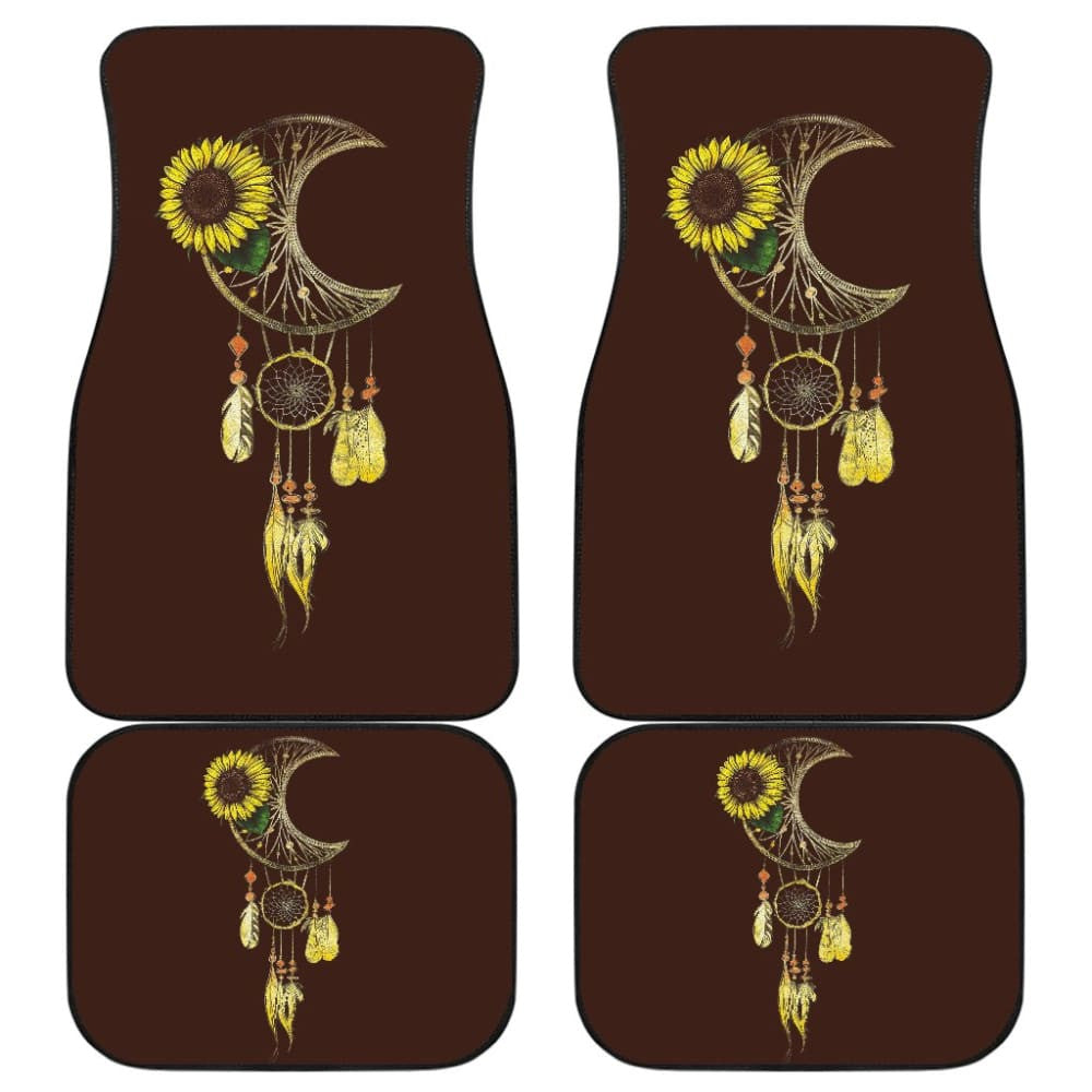 Native Sunflower Dreamcatcher Car Floor Mats