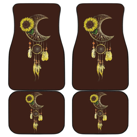 Native Sunflower Dreamcatcher Car Floor Mats