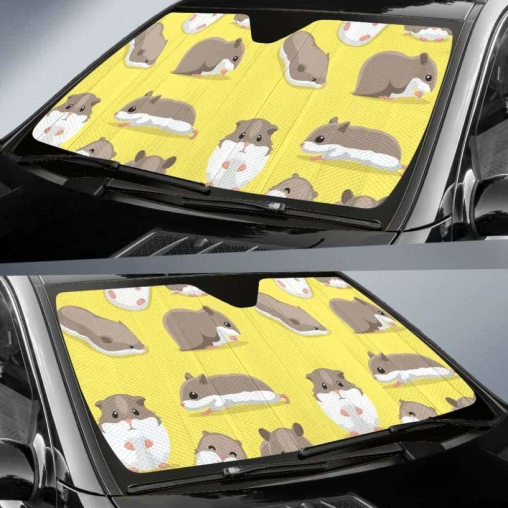 Cute Hamster Pattern Car Auto Sun Shades