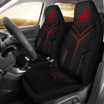 Red Horse Metallic Style Printed Amazing Gift Ideas Car Seat Covers