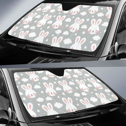 Rabbit Cloud Pattern Car Auto Sun Shades