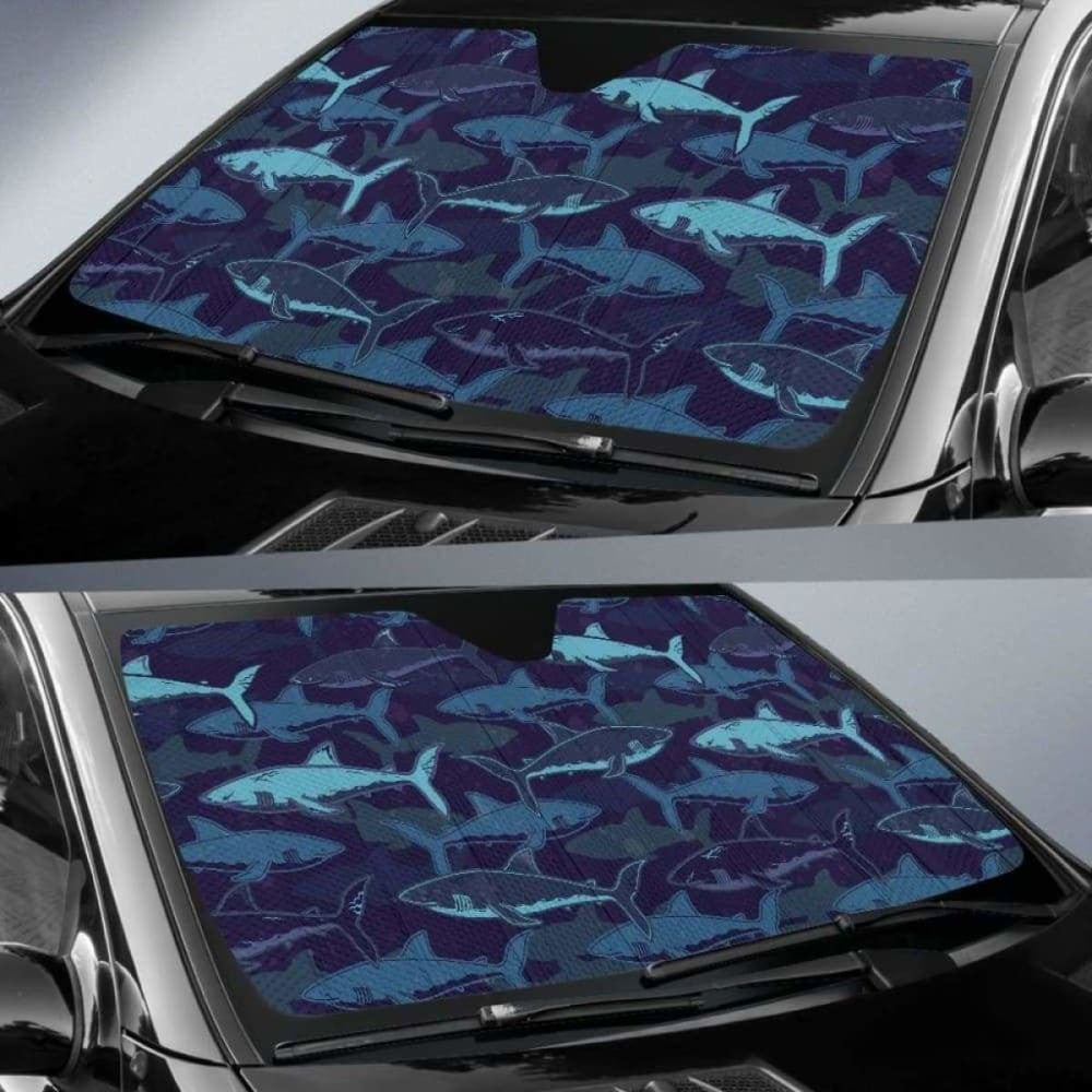 Shark Pattern Car Auto Sun Shades
