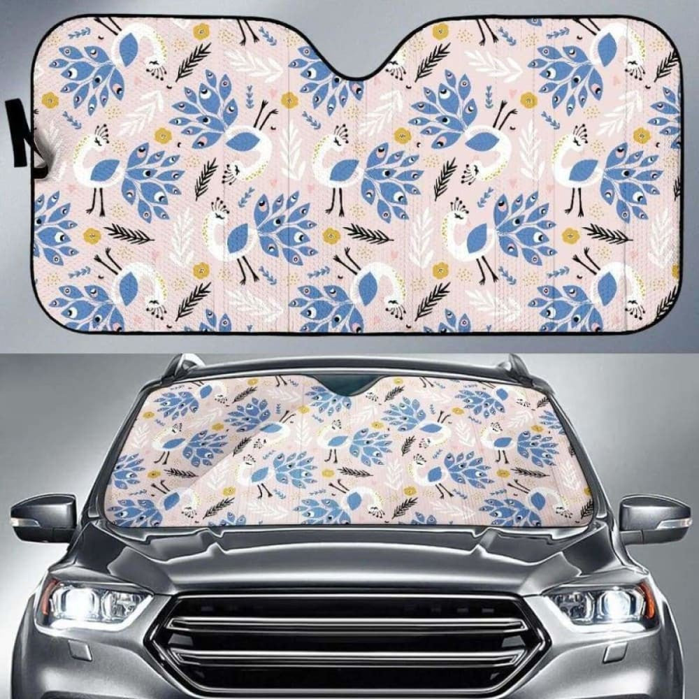 Cute Peacock Pattern Car Auto Sun Shades