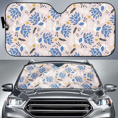 Cute Peacock Pattern Car Auto Sun Shades