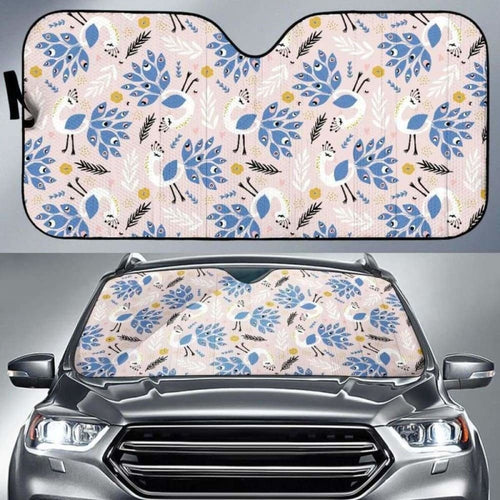 Cute Peacock Pattern Car Auto Sun Shades