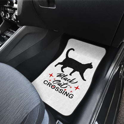 Black Cat Crossing Car Floor Mats