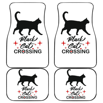 Black Cat Crossing Car Floor Mats