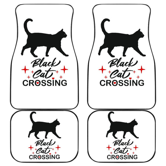 Black Cat Crossing Car Floor Mats