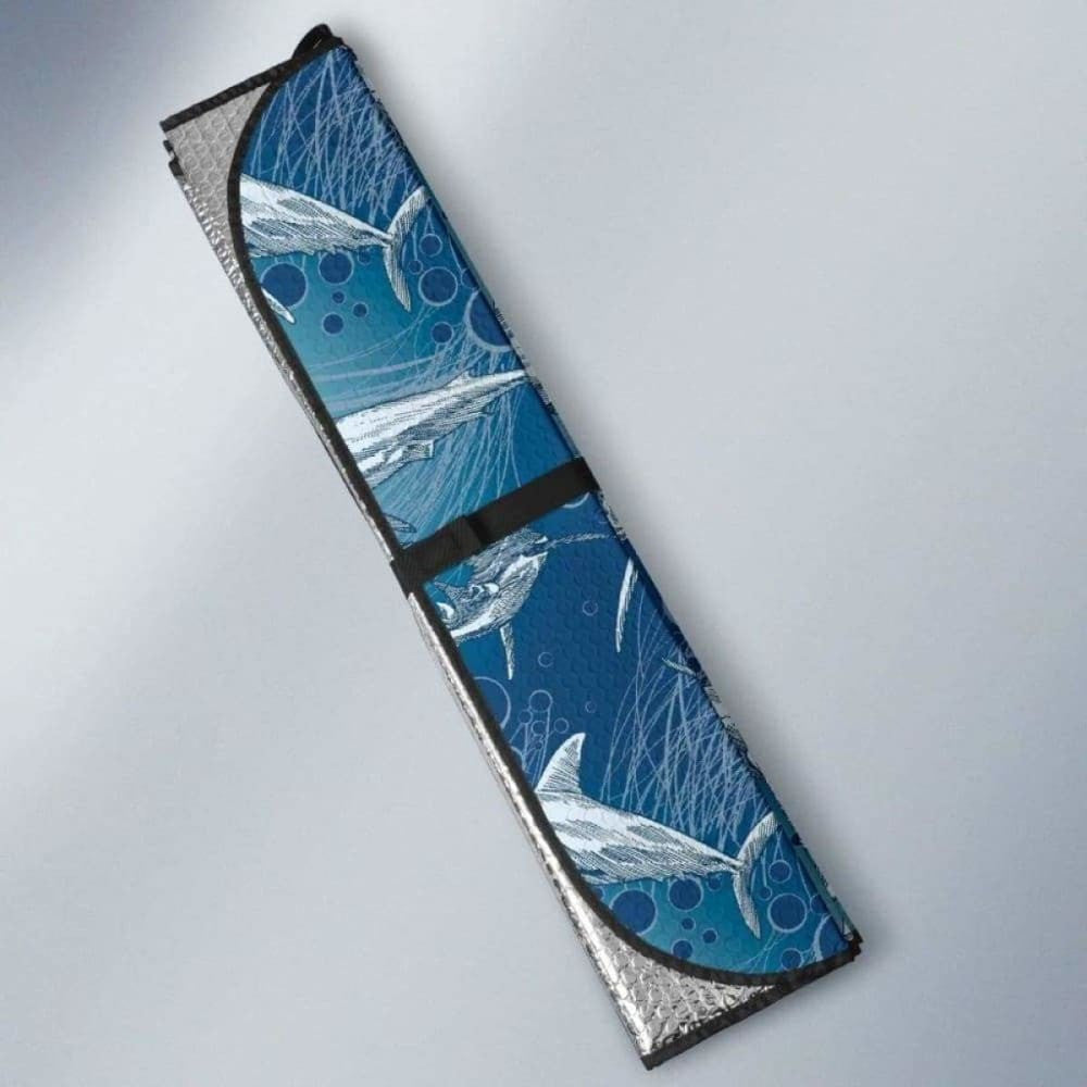 Shark Hand Drawn Car Auto Sun Shades