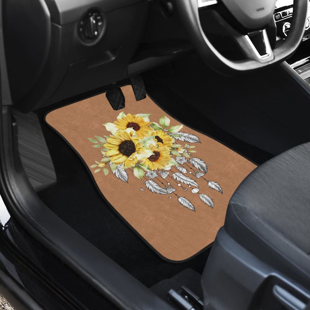 Native Sunflower Dreamcatcher Flower Lovers Car Floor Mats