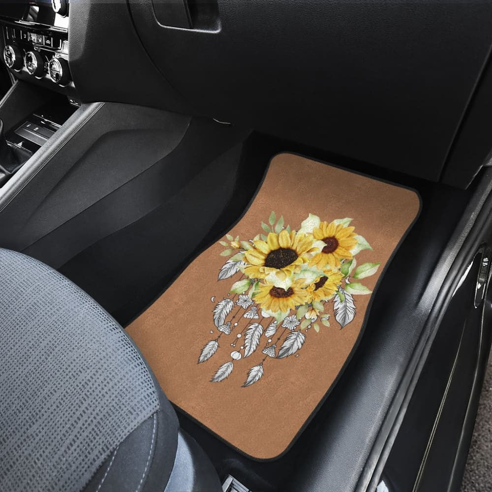 Native Sunflower Dreamcatcher Flower Lovers Car Floor Mats