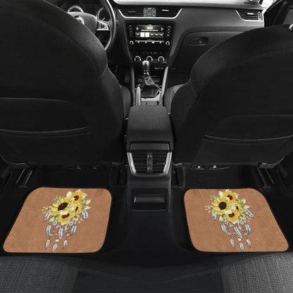 Native Sunflower Dreamcatcher Flower Lovers Car Floor Mats