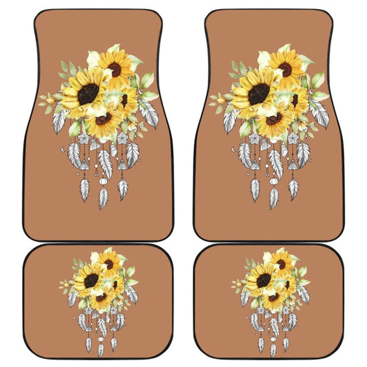 Native Sunflower Dreamcatcher Flower Lovers Car Floor Mats