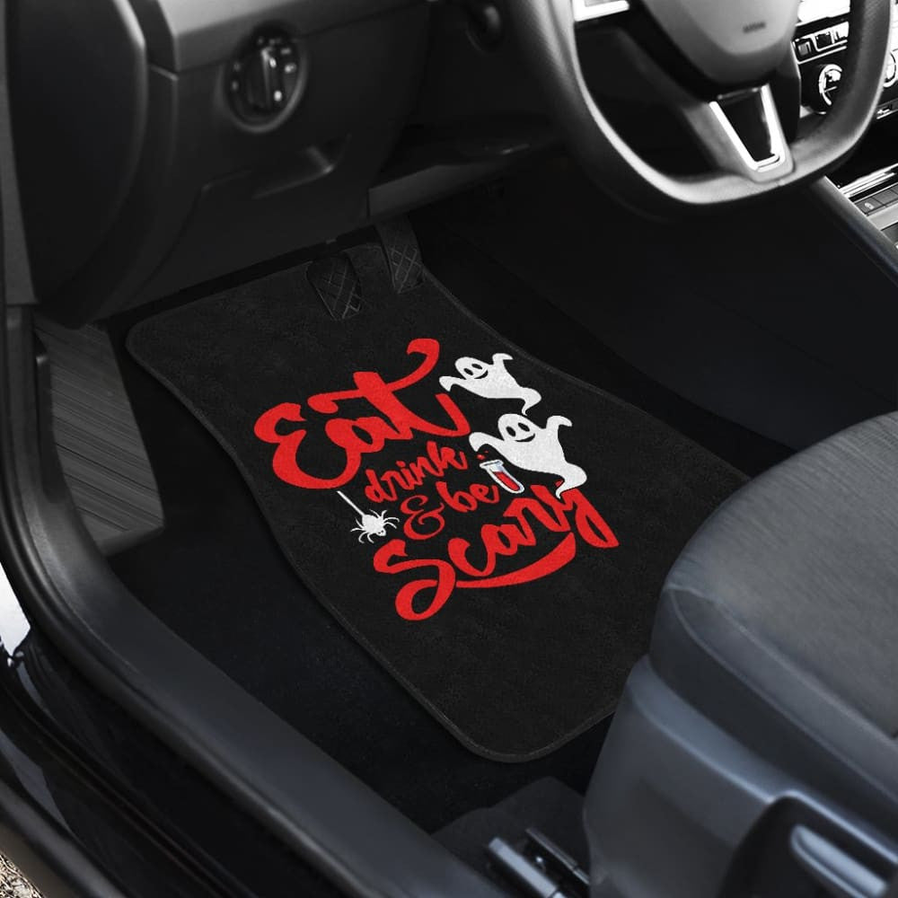 Eat, Drink, and Be Scary Halloween Inspired Car Floor Mats