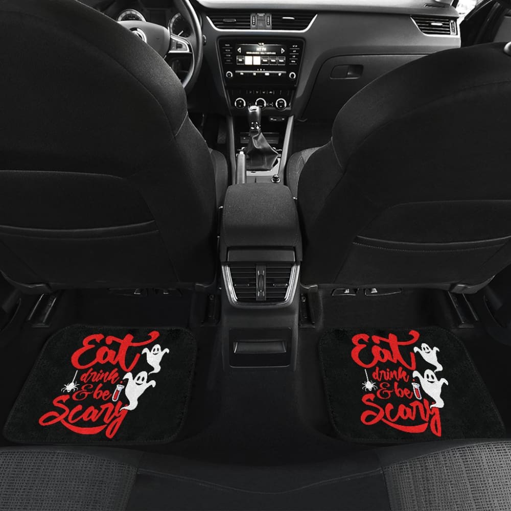 Eat, Drink, and Be Scary Halloween Inspired Car Floor Mats